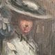 Nestor, peintre Espagnol du XXe siècle - Huile sur toile - Violoniste