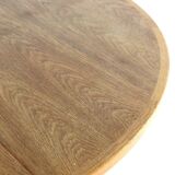 Bernhard Pedersen and Son oak round 2x extendable dining table 'Bogvad'