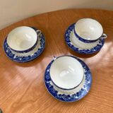 3 Japanese fine porcelain cups and saucers