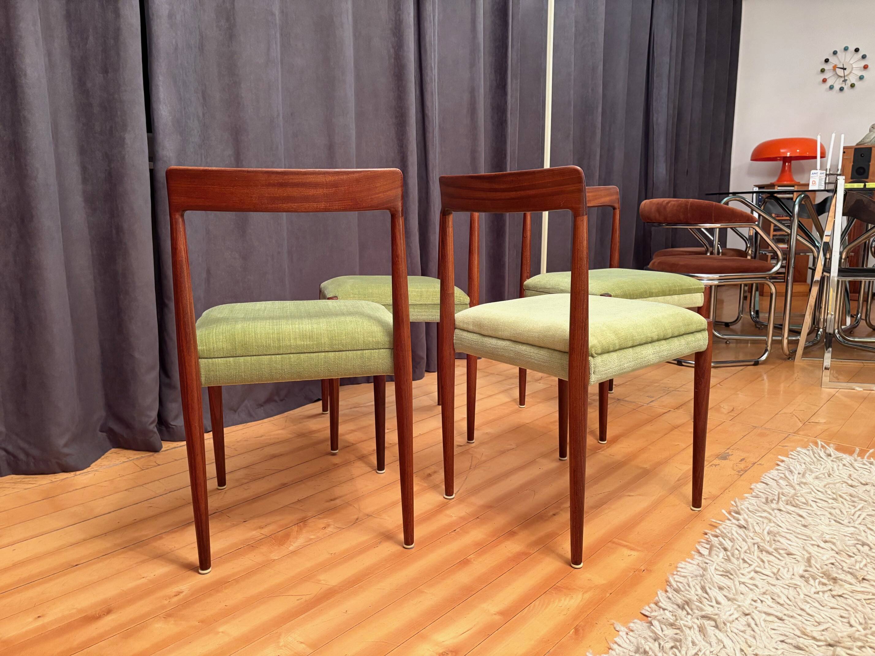 Set of four Lübke chairs, Germany, 1960s