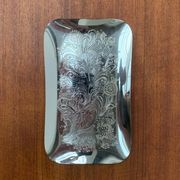 Vintage German floral metal plate by WMF