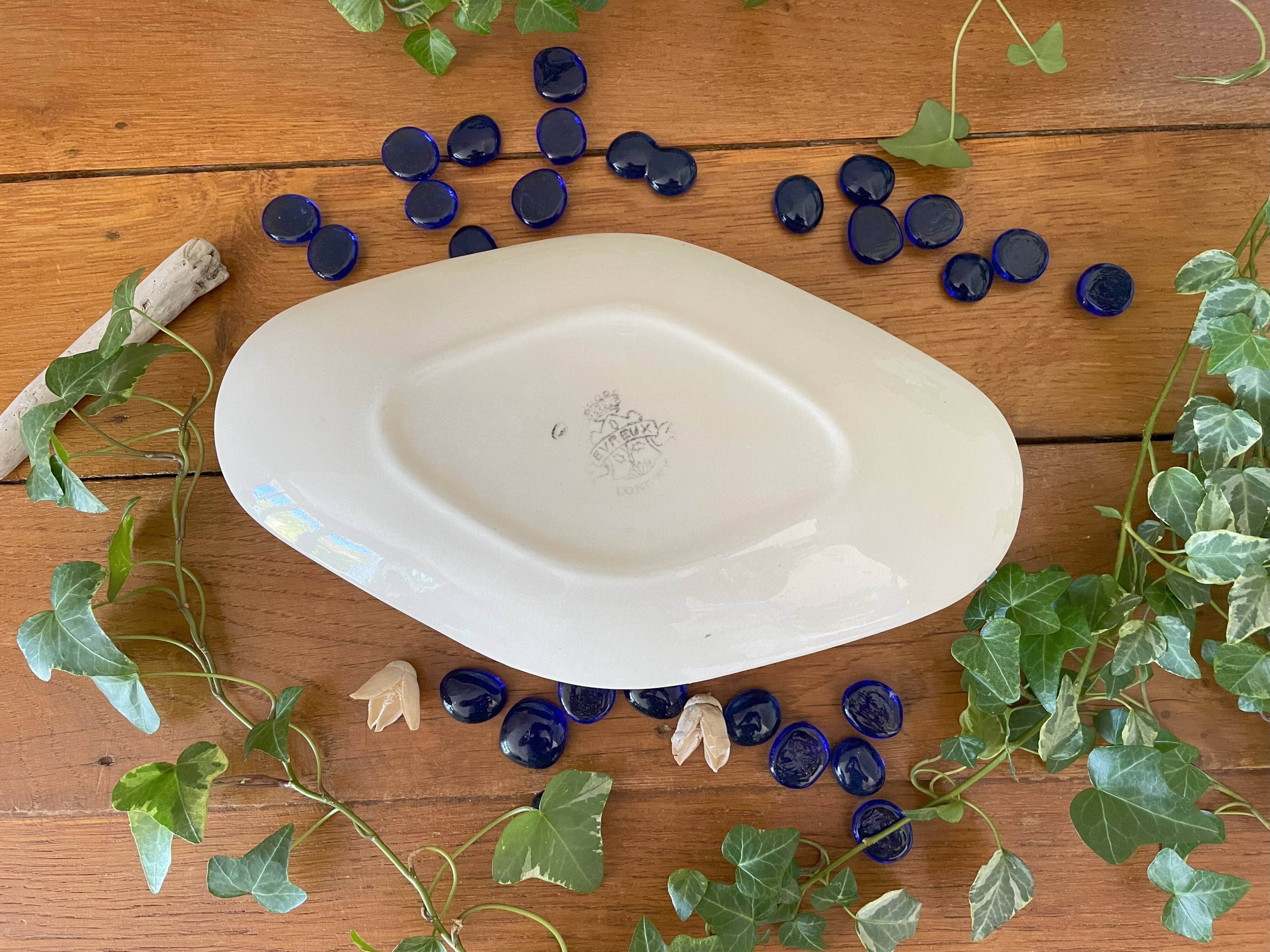 Antique Longwy earthenware sauceboat