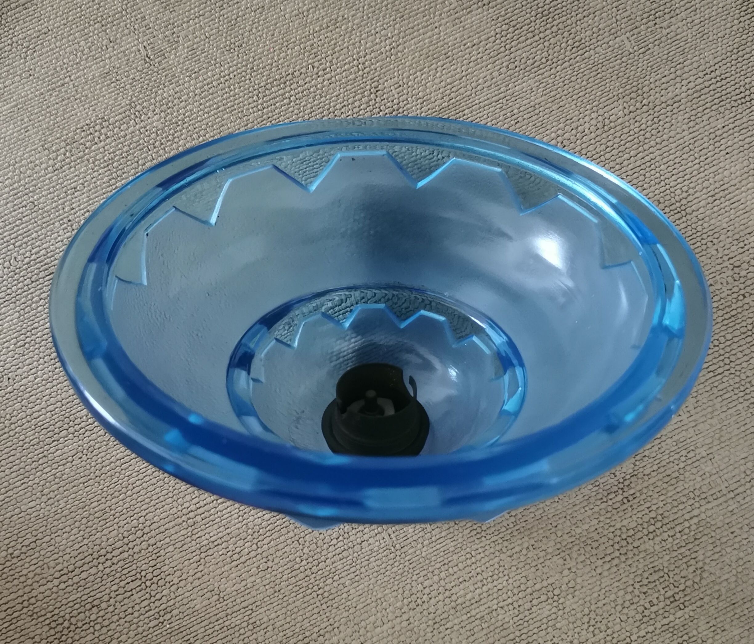 Pair hanging lamp Abat-jour blue glass
