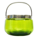 Sugar bowl, Art Nouveau, green glass, silver-plated brass, Sweden, early 20th century