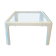 Coffee table in white lacquered wood with glass top, 1960s