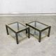Hollywood Regency Two-Tier Sofa End Tables, 1970s, Set of 2