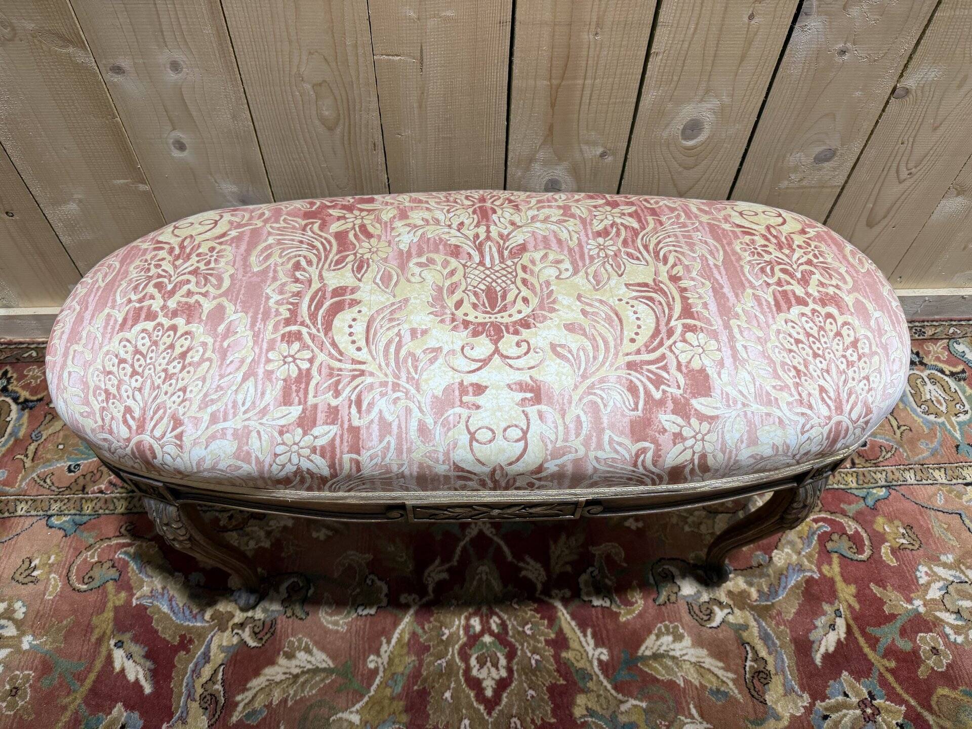 Louis XV style oval piano bench