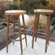 Pair of old stools  60/70
