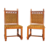 Velvet and carved wood chairs, 70s. Game of 2