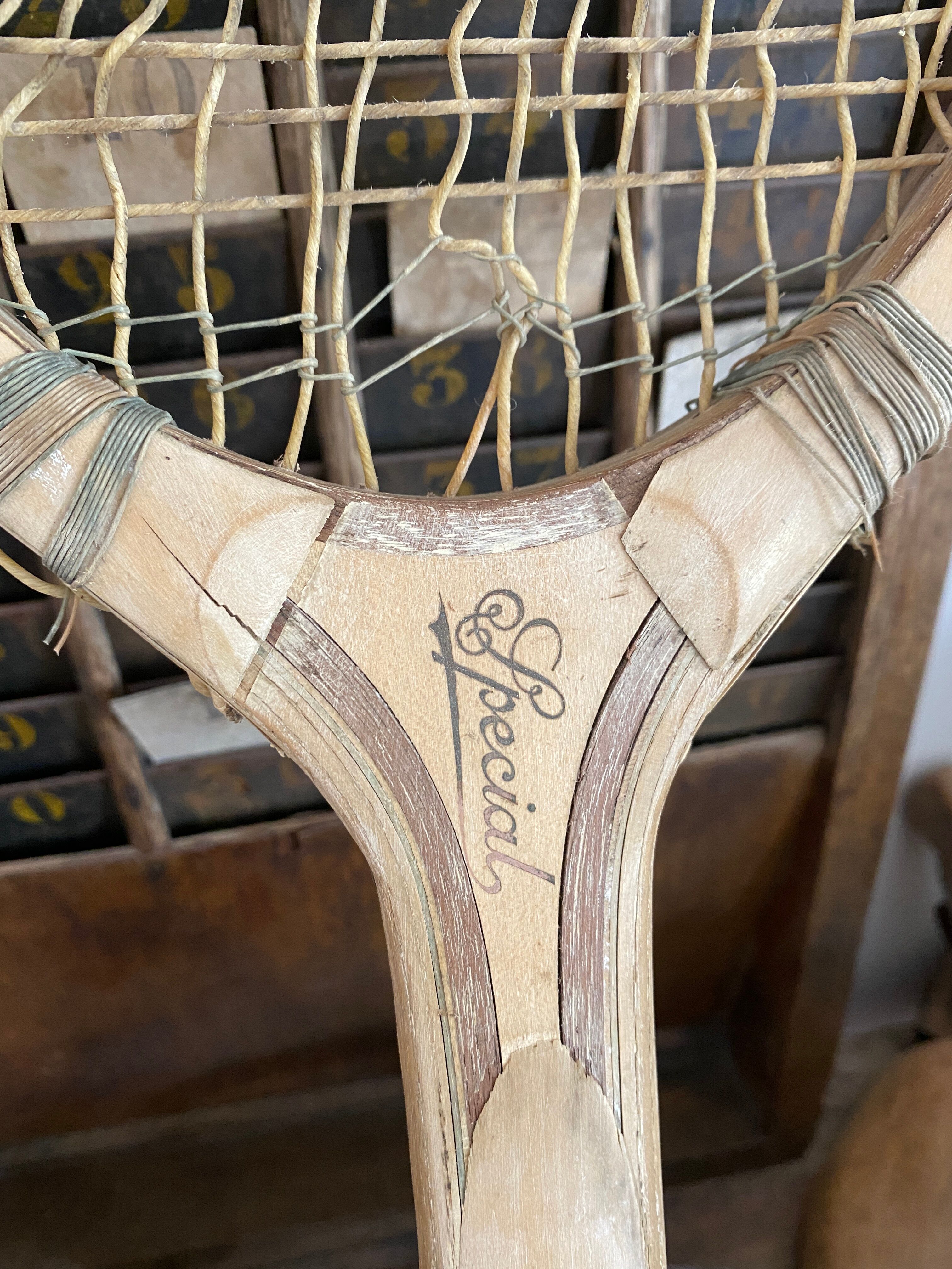 Pair of vintage tennis rackets