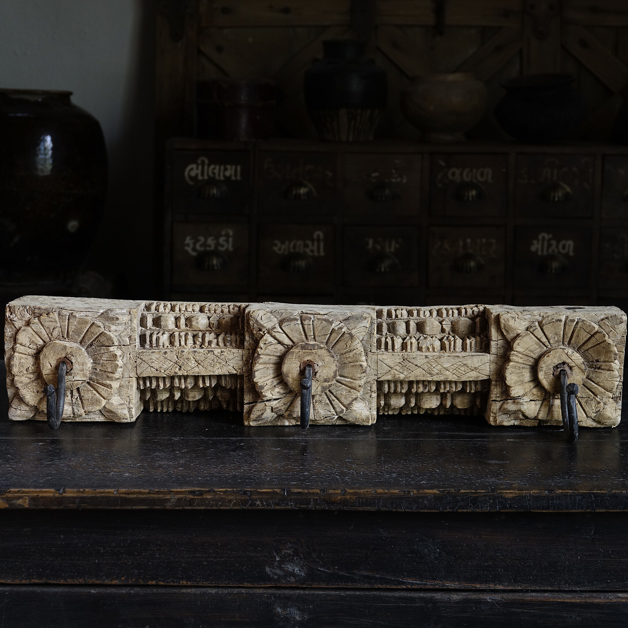 Wooden coat rack