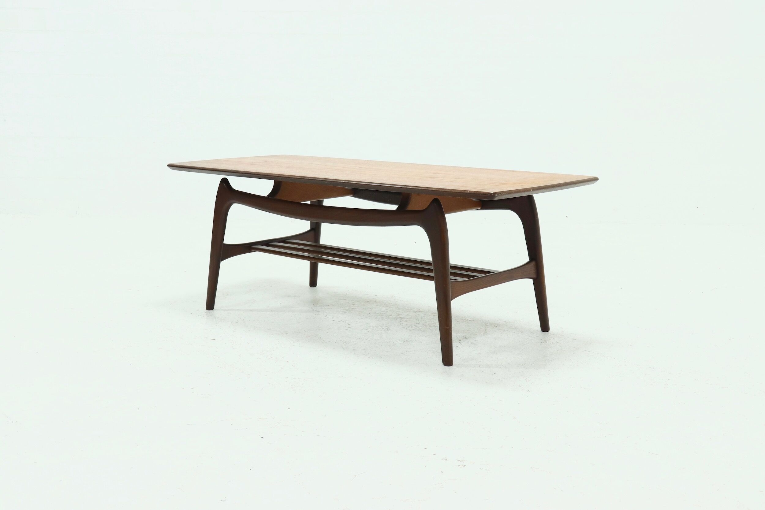 Teak coffee table by Louis van Teeffelen for WeBe 1950's