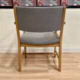 A pair of armchairs stamped "hans wegner" 1960.