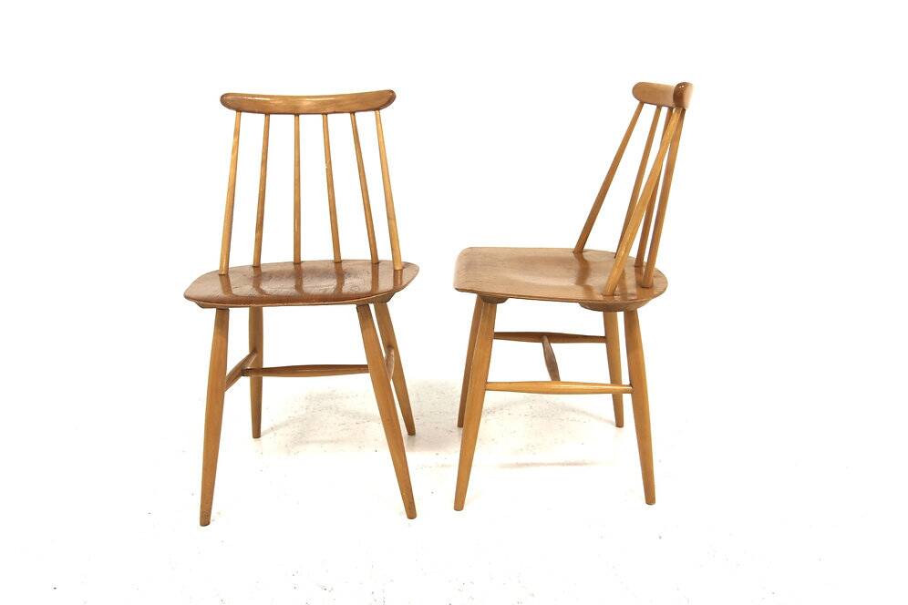 Set of 2 Scandinavian "Fanett" chairs by Ilmari Tapiovaara, Sweden, 1960