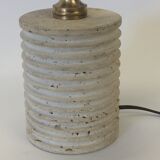 French travertine and brass table lamp 1960