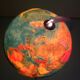 Globe in bright relief Rico Italy vintage 60s-70s