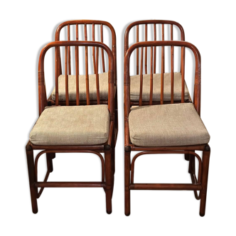 4 bamboo chairs from the 60s