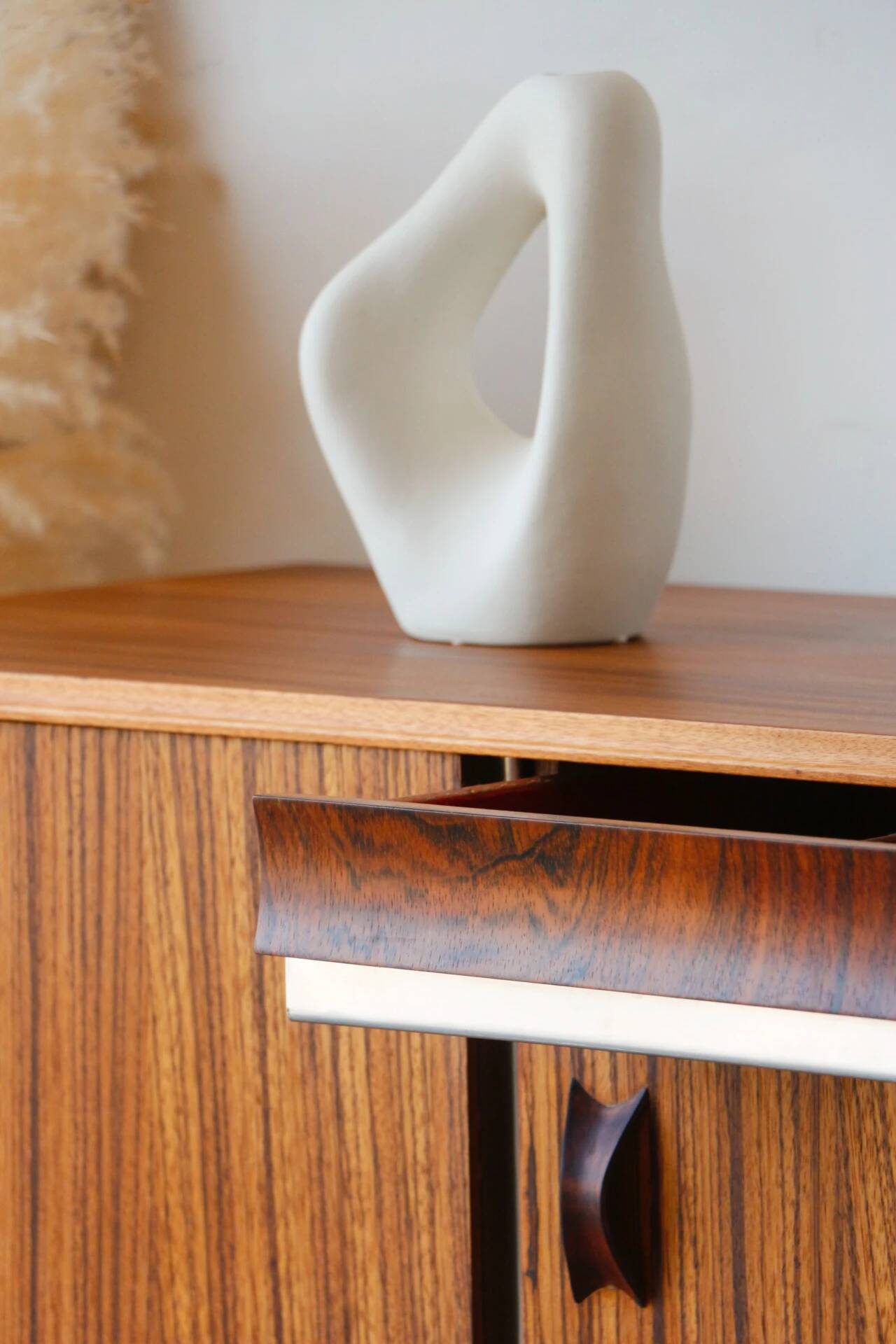 Enfilade scandinave zebrano – buffet vintage années 60