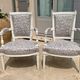 Pair of patinated louis xvi period armchairs, new tapestry