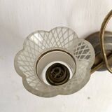Pair of Art Deco double tulip wall lights