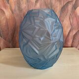 Art Deco style glass vase, vintage, geometric patterns.