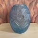Art Deco style glass vase, vintage, geometric patterns.