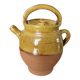 Glazed yellow terracotta jug, south-west of France.