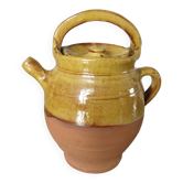 Glazed yellow terracotta jug, south-west of France.