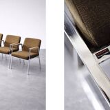 Vintage Mid-Century Modern German Brown Conference Chair from Drabert, 1970