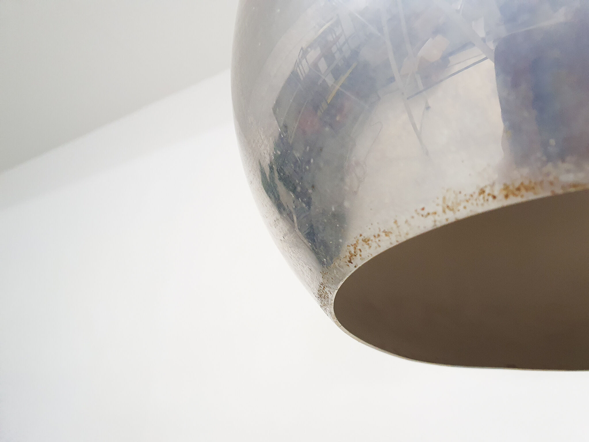 Set of three metal globes light, The Netherlands 1960's