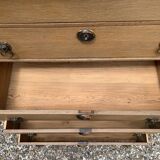 High empire chest of drawers in solid raw oak