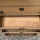 Empire high chest of drawers in solid raw oak