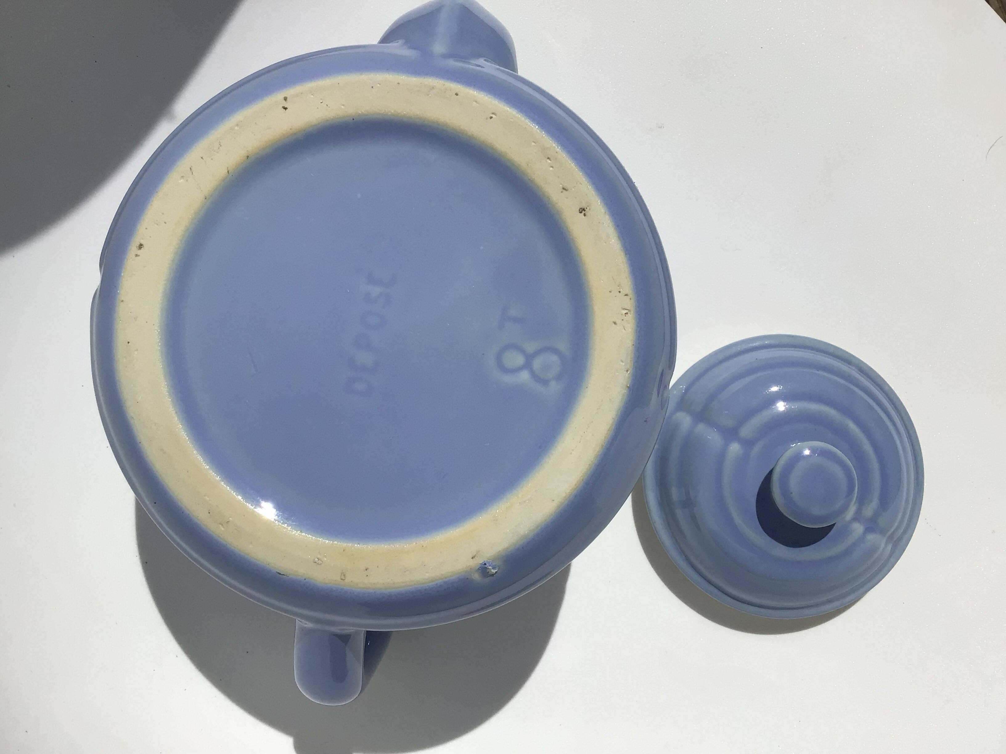 Parma art deco corrugated stoneware teapot 4/6 cups