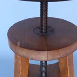 Industrial adjustable piano stool. 1930s