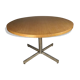 Table en chrome et chêne blond des années 60
