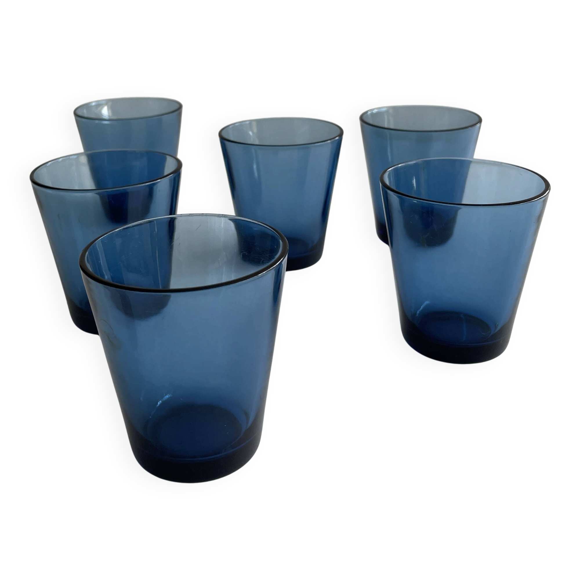 6 water glasses 1970 - Blue - 1970