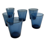 6 water glasses 1970 - Blue - 1970