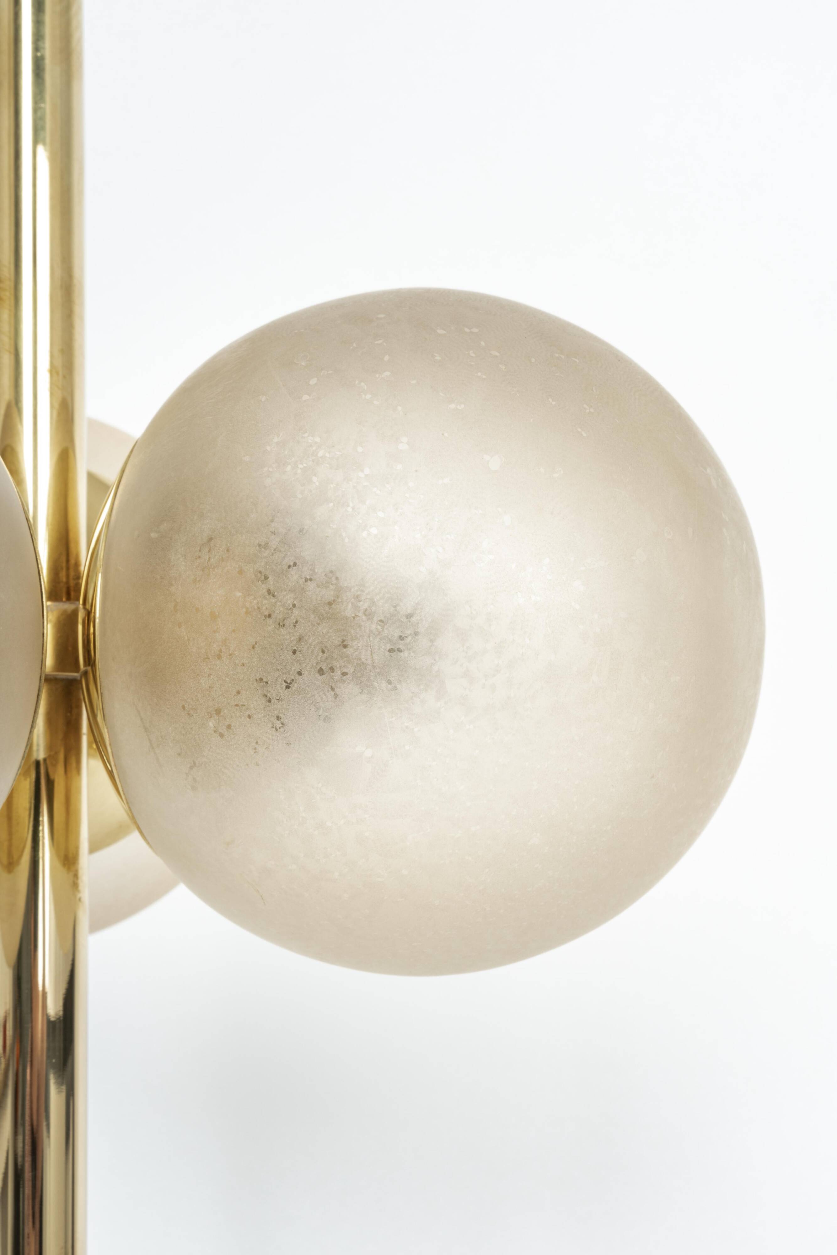 Pair of large brass table lamps by Kaiser, Germany, 1970s.