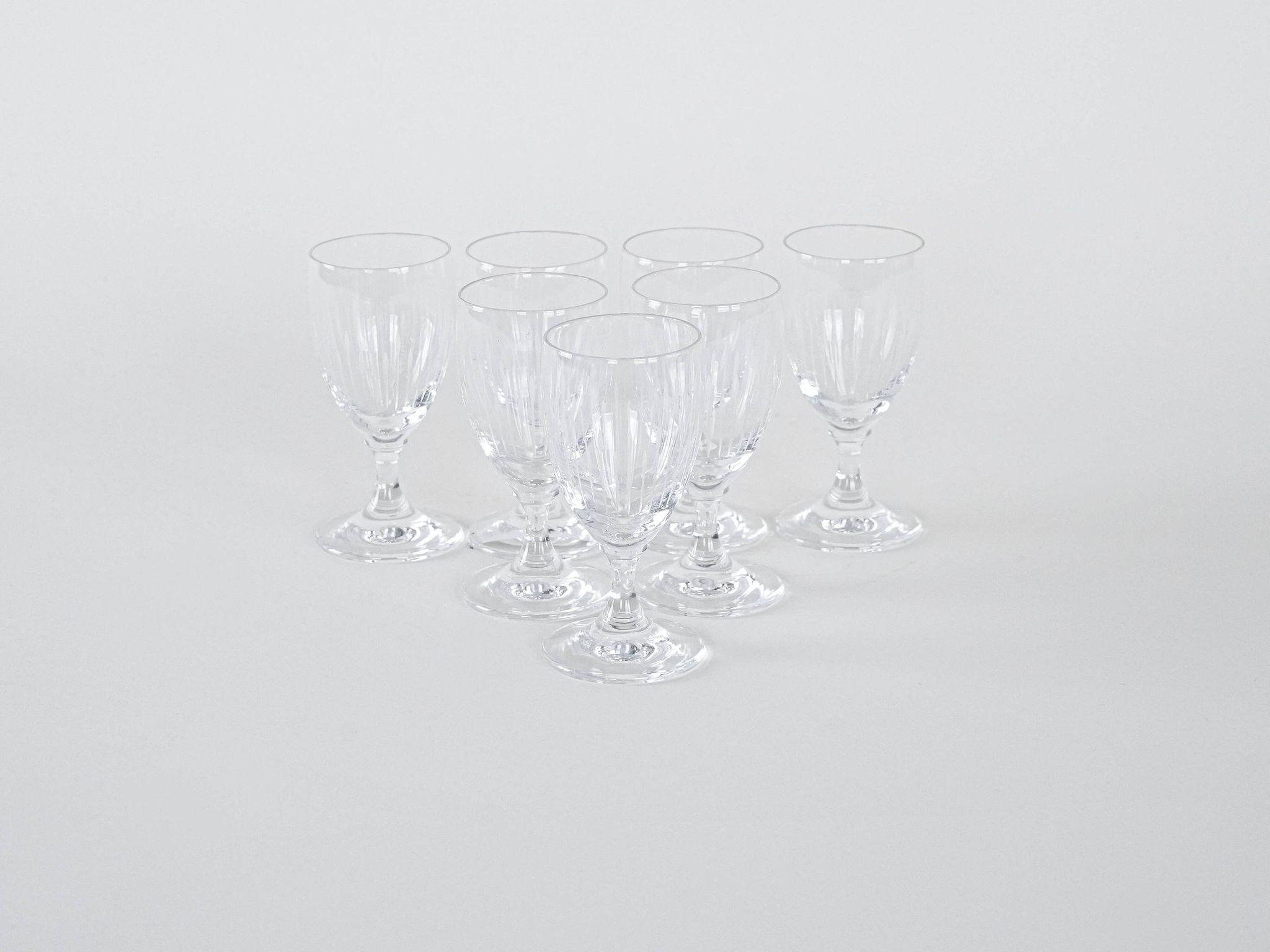 Set of crystal glasses, Danish design, 1970s, manufactured in Denmark