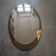 Bevelled oval mirror from the seventies