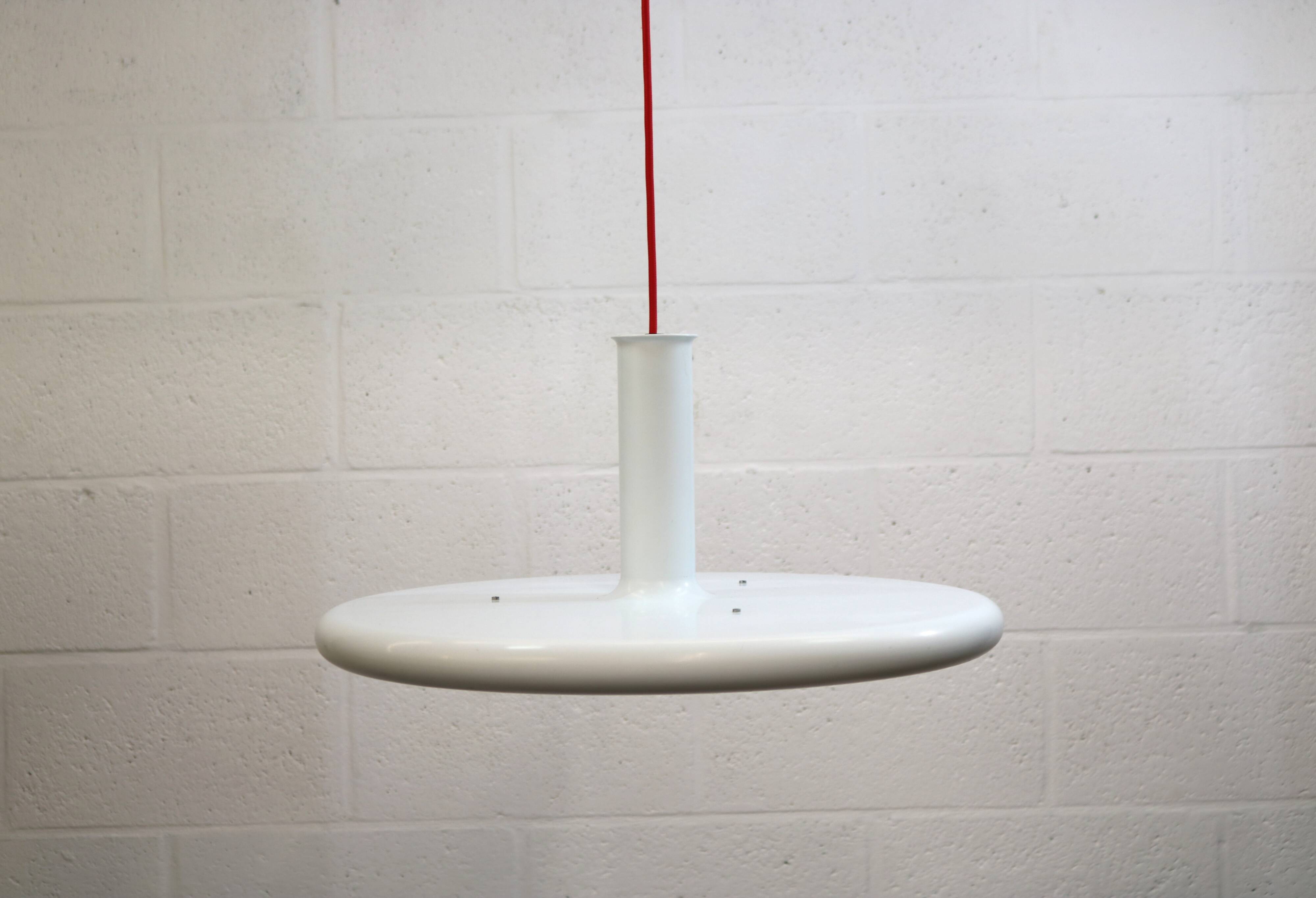 White XL Fog & Morup Optima Pendant Lamp: Hans Due Design, Denmark 1970s