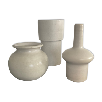 Serie 3 vintage ceramic vases