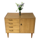 Vintage Mobel chest of drawers sideboard in wood and formica 1960 with 4 drawers