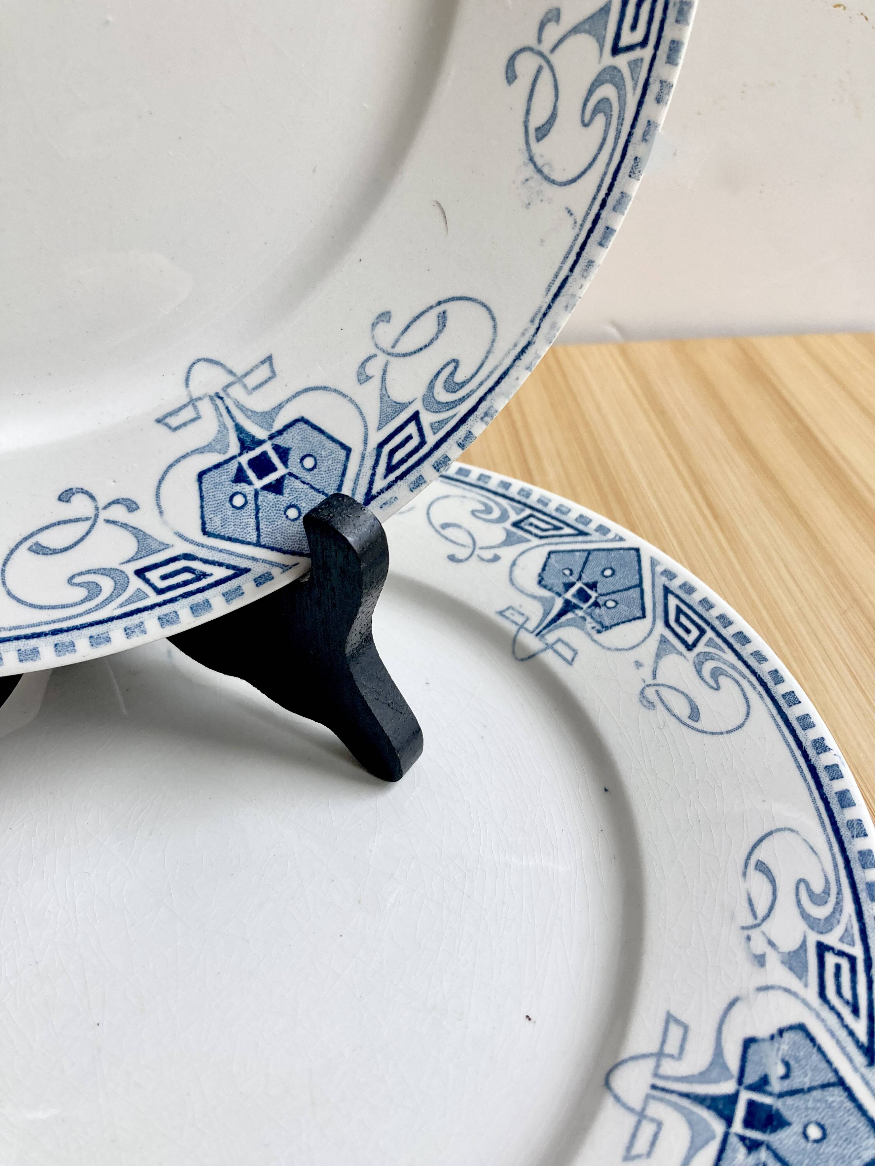 3 Terre de fer plates / U&C Sarreguemines "Germaine"
