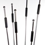 Italian Architectural Travertine Chrome Coat rack, 1960s