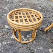 Vintage rattan garden furniture from the 1970s.