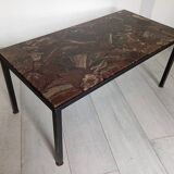 Natural stone and resin coffee table from the 70s
