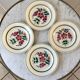 Lot de 4 assiettes à dessert vintage à fleurs