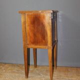 Restoration Curtain Bedside Table in Walnut 19th Century
