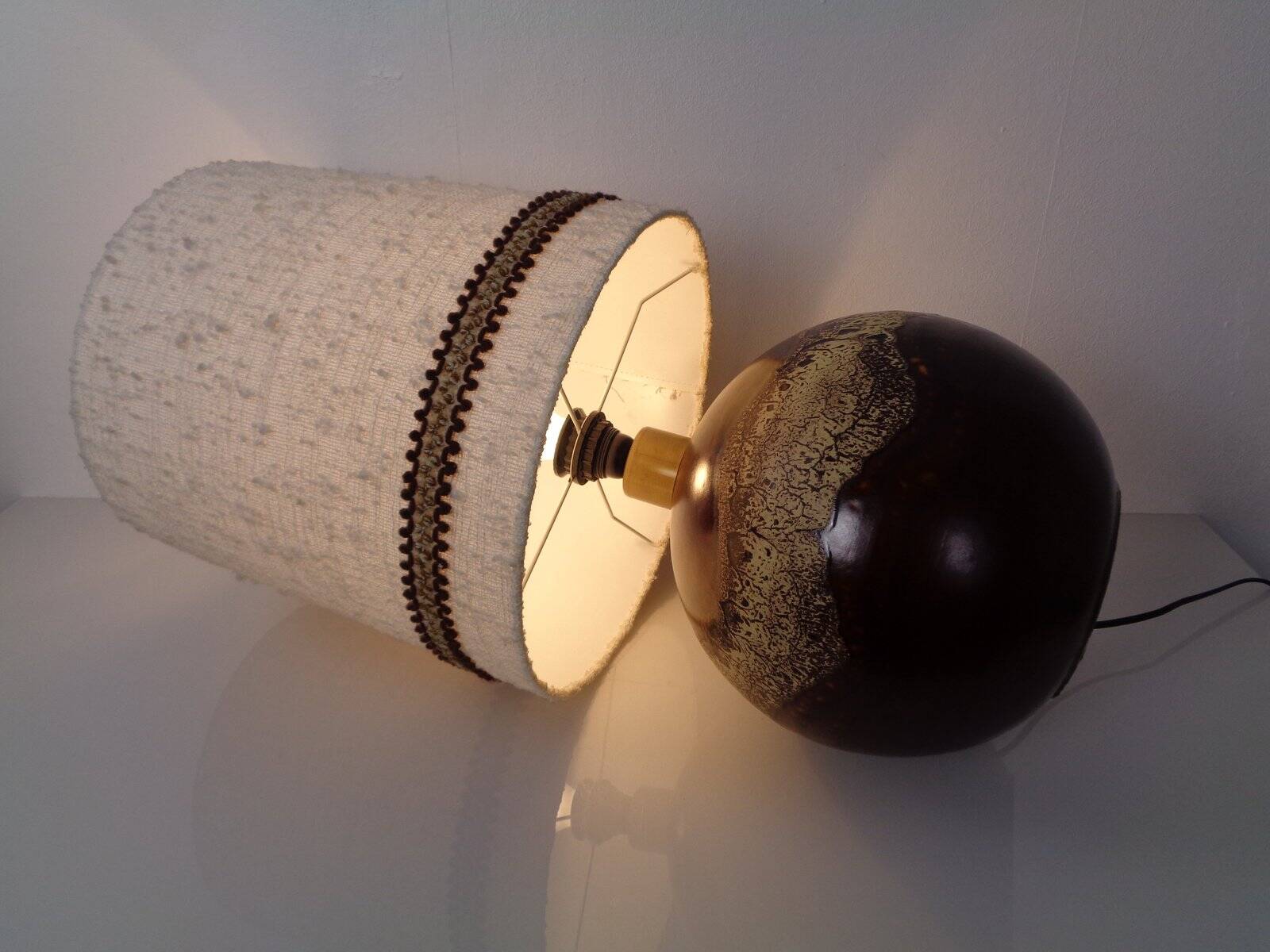 Pop Art German Ceramic Floor Lamp from Pan Keramik, 1970s